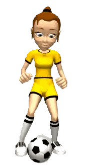 Girl in Yellow Shorts Kicking Soccer Ball