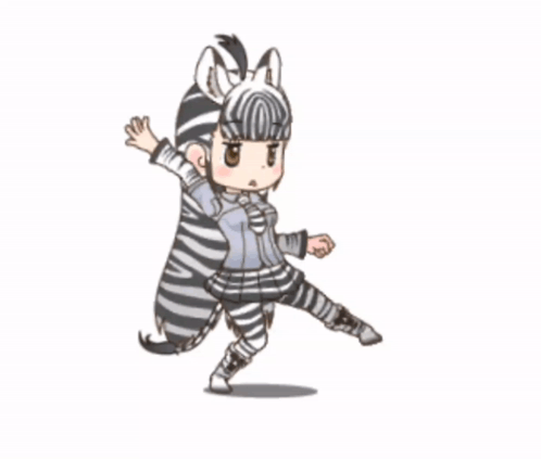 Girl in Zebra Outfit