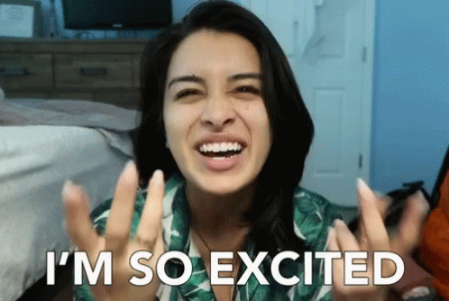 Girl Is Giddy Saying I'm So Excited GIF