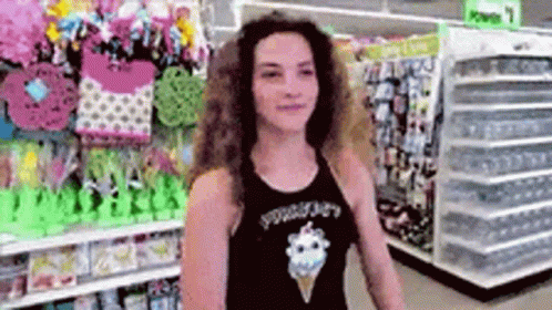 Girl Jokingly Crawl Walmart Funny GIF