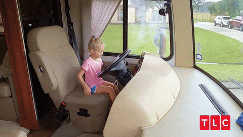 Girl Kid Toy Almost Car Crash GIF