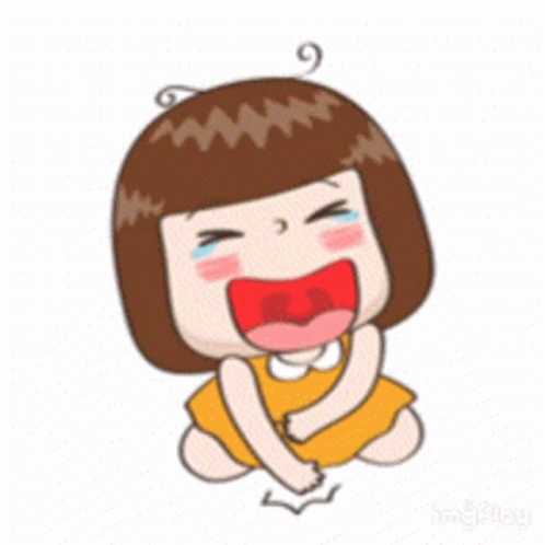 Girl Laughing With Number 5 Above Her