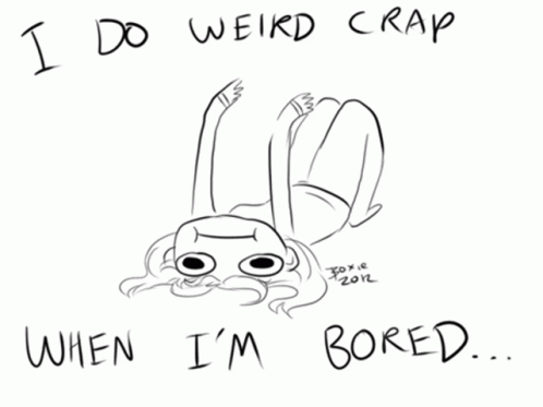 Girl Laying Back Doing Weird Crap When Bored GIF