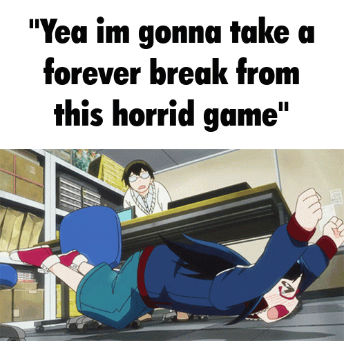 Girl Laying on Floor Saying Yea Im Gonna Take a Forever Break From This Horrid Game