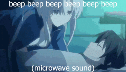 Girl Laying On Man's Chest Saying Beep Beep Beep GIF