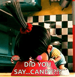 Girl Lollipop Dog Bowl Did You Say Candy GIF