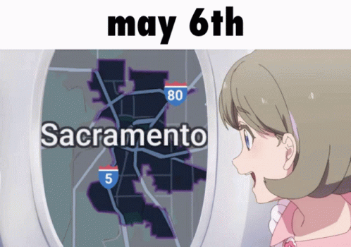 Girl Looking at Sacramento Map