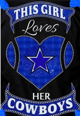 Girl Loves Cowboys Poster