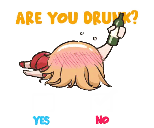 Girl Lying Down With Bottle Are You Drunk