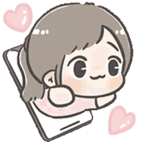 Girl Lying on Bed with Pink Hearts