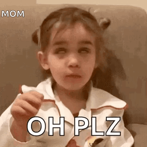 Girl Making Funny Face with Oh Plz Paper
