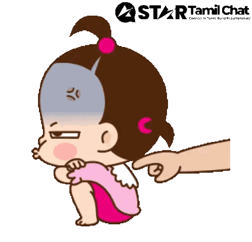 Girl Making Rude Gesture Tamil Sticker