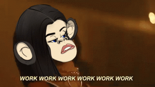 Girl Monkey Work Work Work GIF