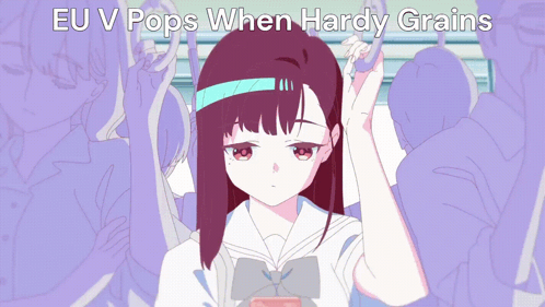 Girl On Train Saying Eu V Pops When Hardy Grains GIF