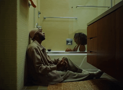 Girl On Tub Being Left On Read GIF