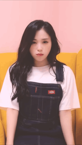 Girl Overalls White Shirt Dickies Logo