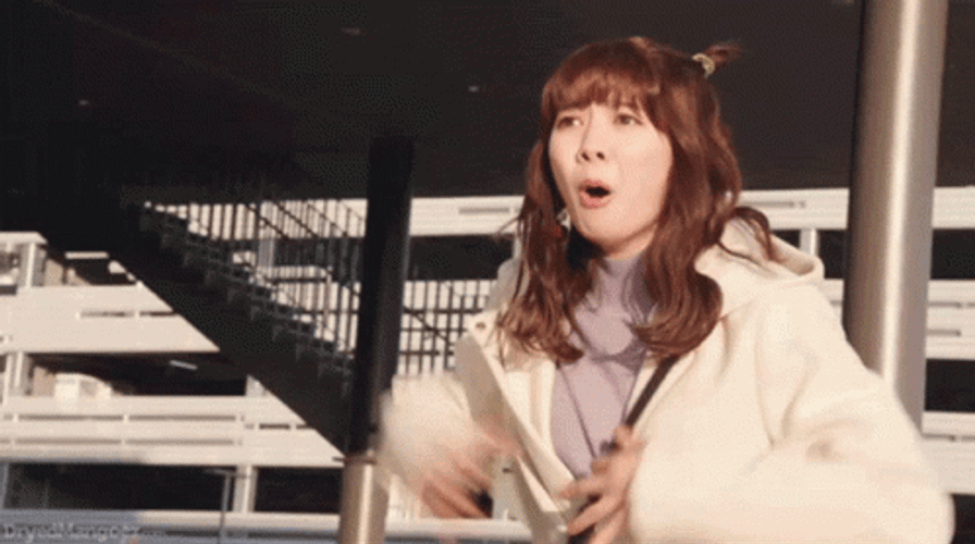Girl Panic Hyperventilating  GIF