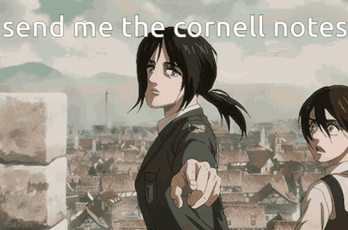 Girl Pointing at Camera Send Me Cornell Notes