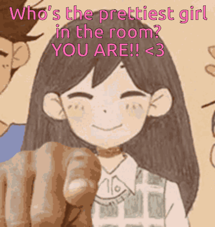 Girl Pointing Saying Who's Prettiest You Are <3