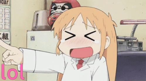 Girl Pointing With Lol