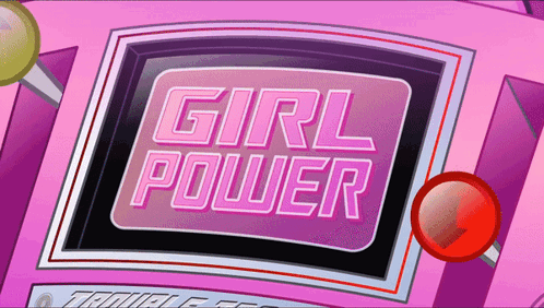 Girl Power Flashing Screen Punched GIF
