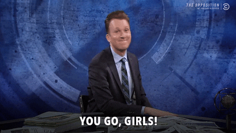 Girl Power Jordan Klepper Two Thumbs Up GIF