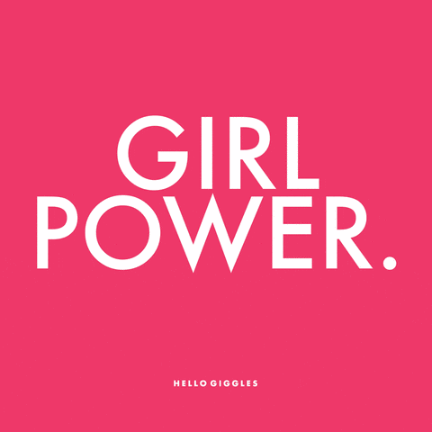 Girl Power Pink Letters Mobile Design GIF