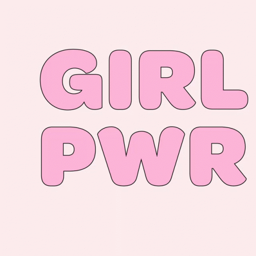 Girl Power Pink Text Graphics Design GIF