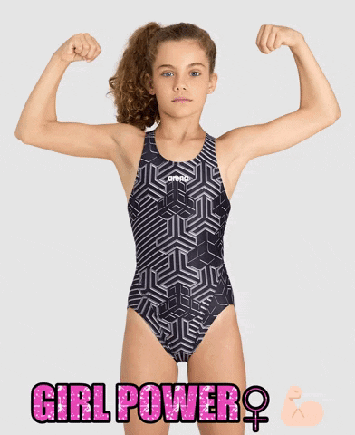 Girl Power Swimsuit GIF