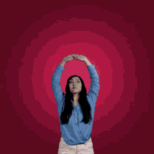 Girl Presenting Anxiety Sparkling Text GIF