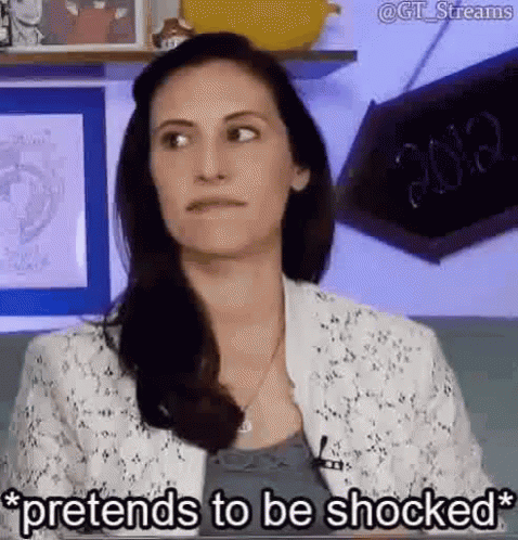 Girl Pretends Surprise Shocked Meme GIF