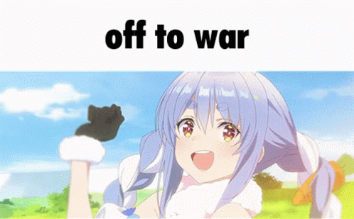 Girl Pulling Cart Full Of Carrots Off To War GIF