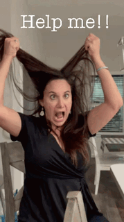 Girl Pulling Her Hair Send Help GIF