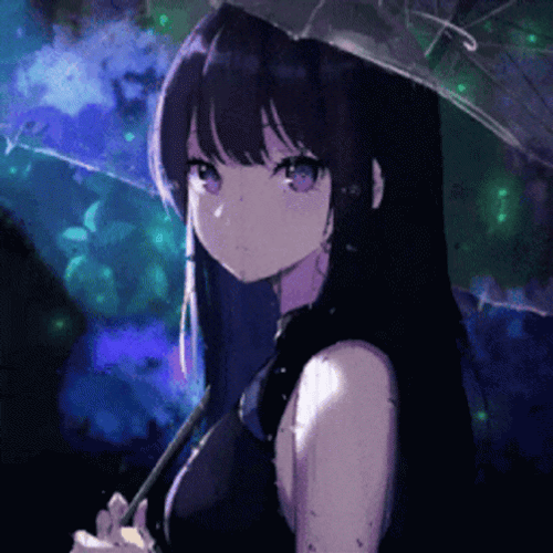 Girl Purple Eyes Anime GIF