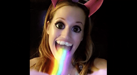 Girl Rainbow Snapshot GIF