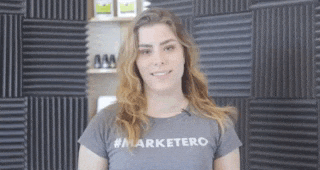 Girl Raising Hand Whaaaa Reaction GIF