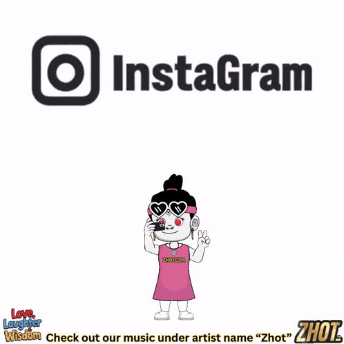 Girl Riding Bike Next to Instagram Logo