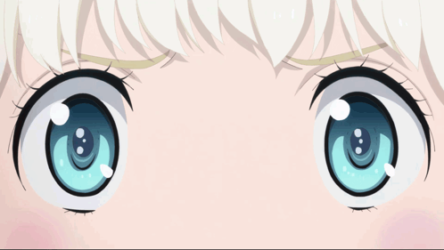 Girl's Blue Eyes and White Hair