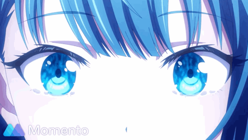 Girl's Blue Eyes with Memento