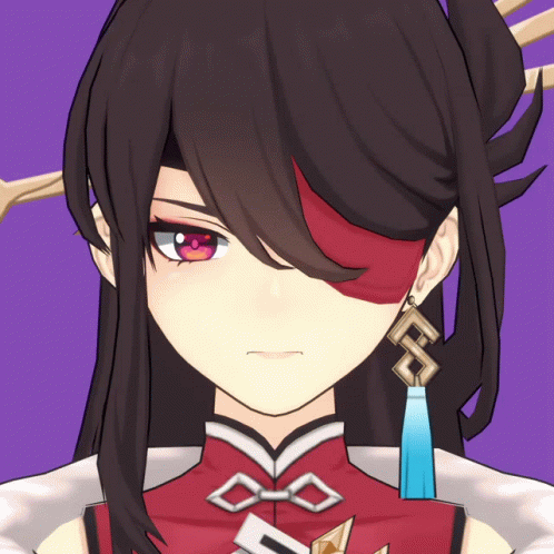 Girl's Face with Red Eyes