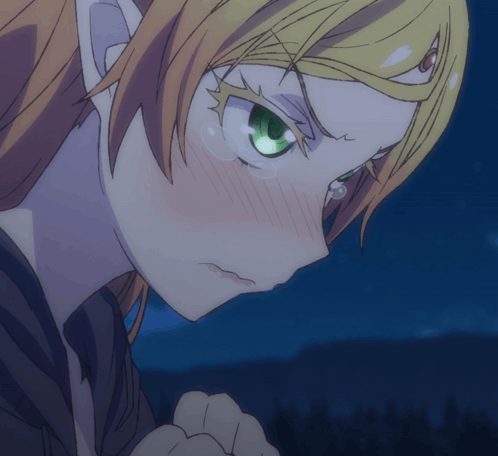 Girl's Face with Tears