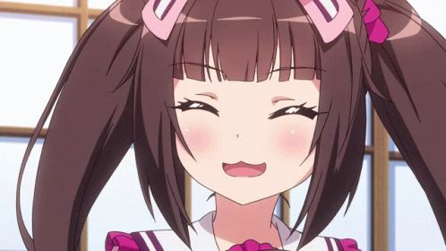 Girl's Face With U Hair Clip GIF