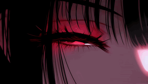 Girl's Red Eye Close Up