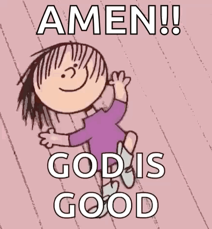 Girl Saying Amen God Is Good