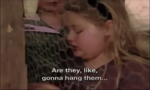 Girl Saying Are They Like Gonna Hang Them