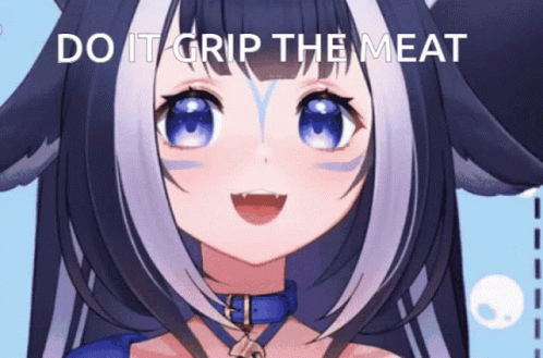 Girl Saying Do It Grip the Meat