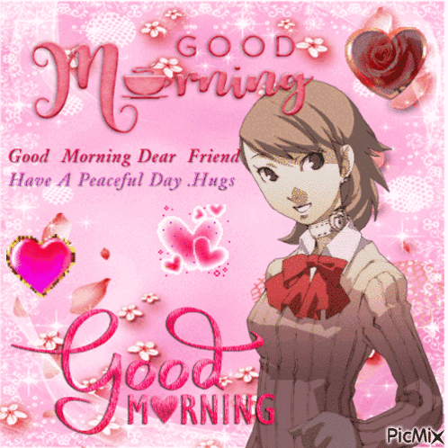 Girl Saying Good Morning Dear Friend GIF
