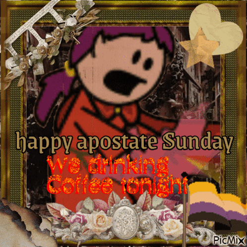 Girl Saying Happy Apostate Sunday GIF