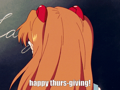 Girl Saying Happy Thurs-Giving GIF