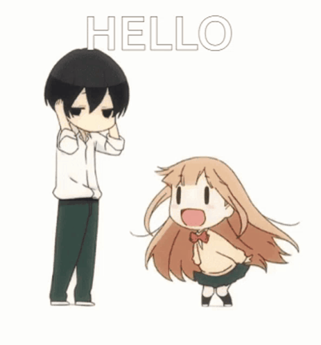 Girl Saying Hello to Boy